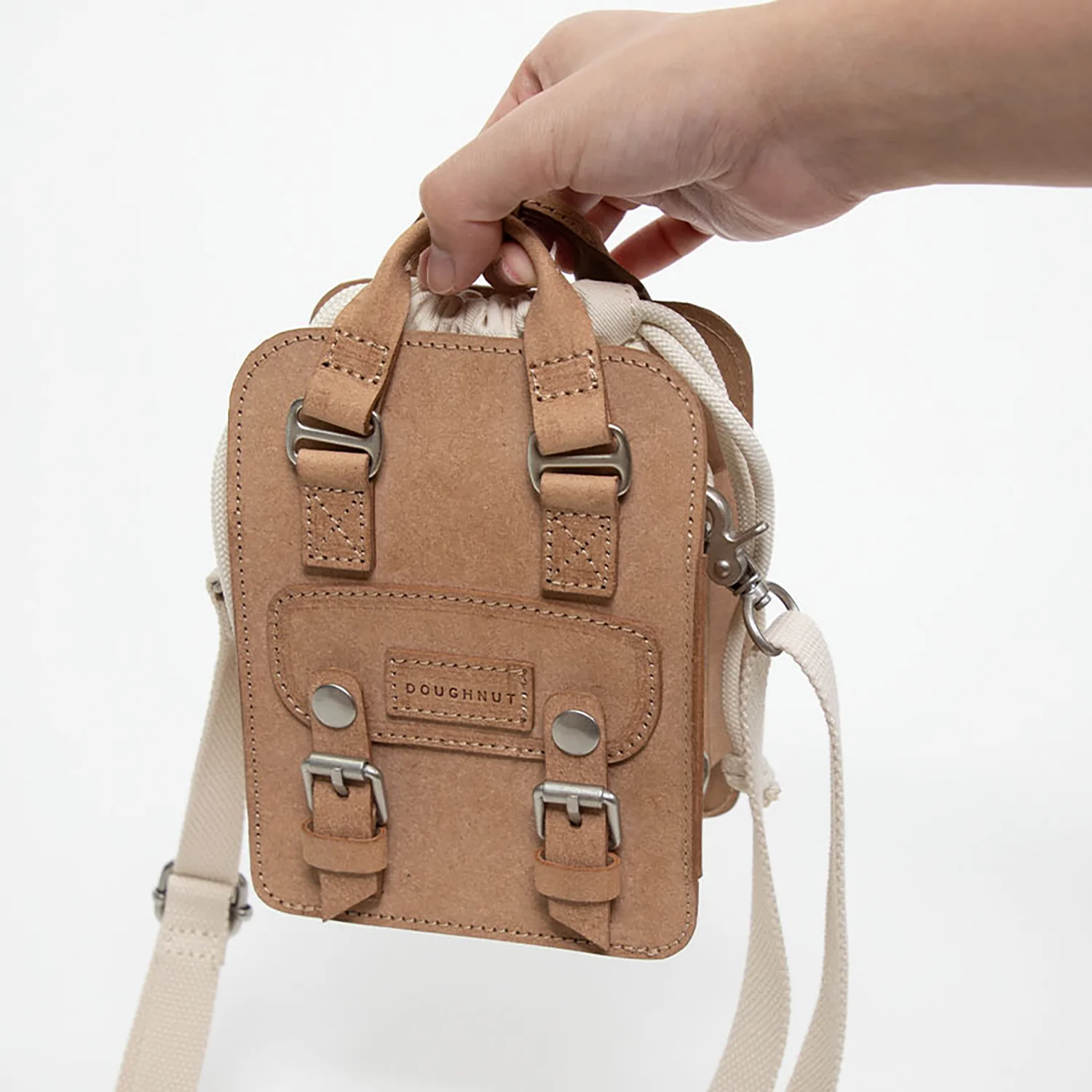 Macaroon Tiny Bucket Organic Cotton Series Crossbody Bag - Image 11