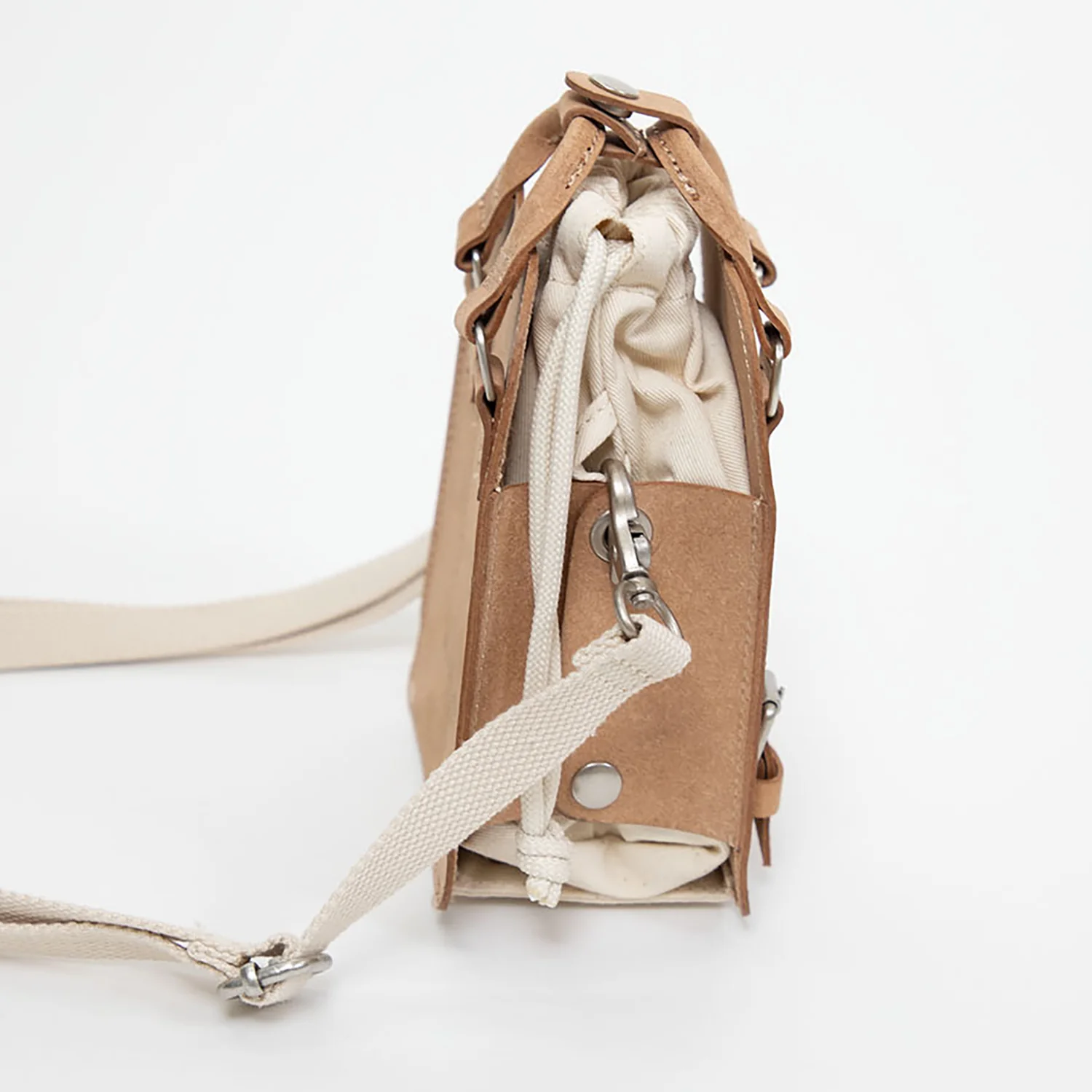 Macaroon Tiny Bucket Organic Cotton Series Crossbody Bag - Image 12